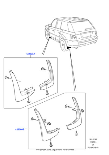 Land rover mudflap bodywork - rover,