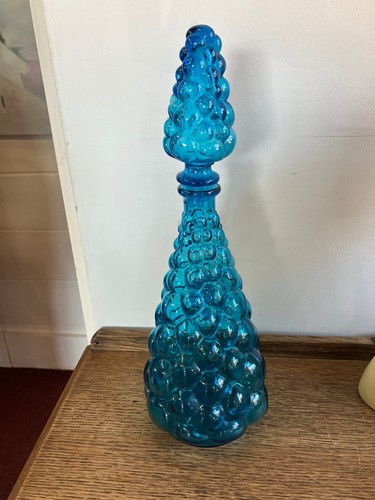 Empoli blue glass bottle with - empoli,