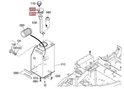 Hydraulic oil tank - cap, &