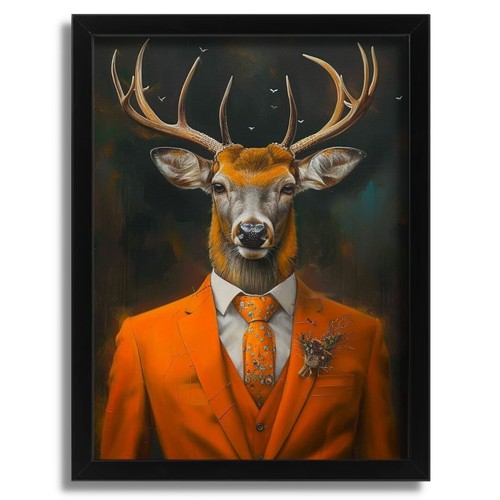 Stag suit painting - stag,