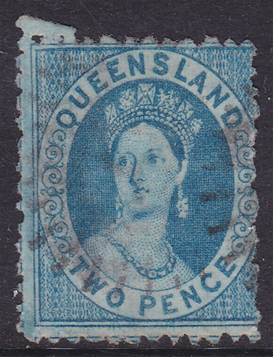 Queensland 1874 pale blue - queensland, 2d