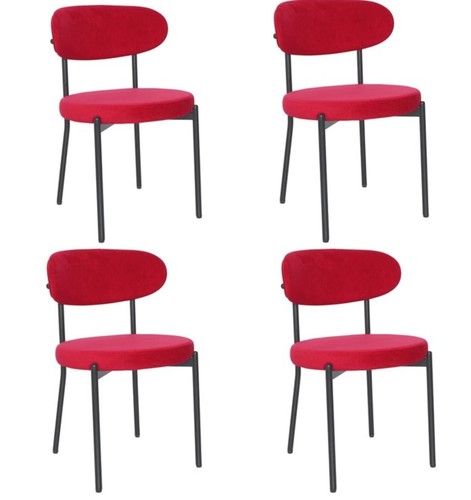 Set velvet dining chairs - set,