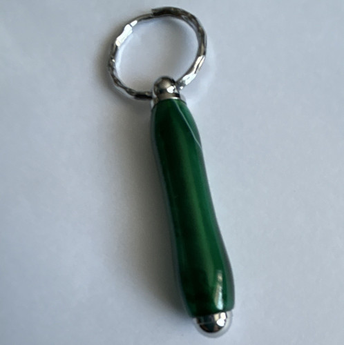 Green acrylic cylinder - cylinder, keyring