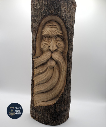 Odin wood carving - odin,
