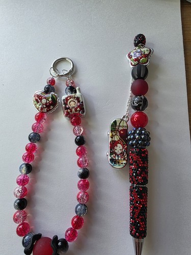 Red and black skull - and,