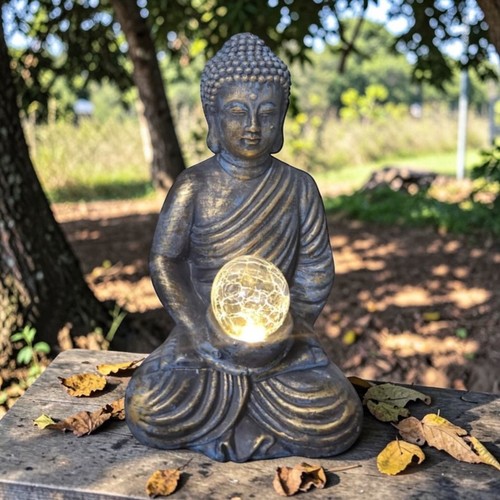 Solar buddha garden - garden, ornament