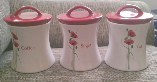 Dunelm red poppy ceramic - ceramic, tea