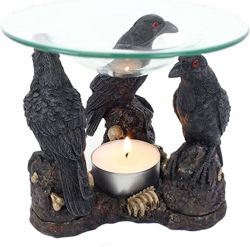 Gothic dark raven - dark, skull