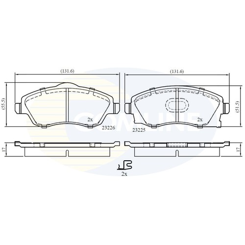 Brake pads set - brake, opel