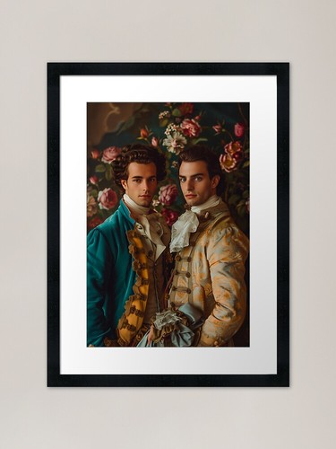 Rococo gentlemen framed - gentlemen, 2