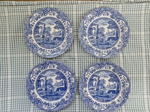 Spode round blue - round, plates