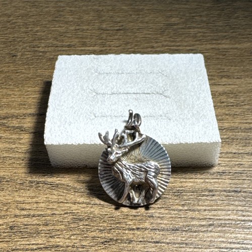 Solid sterling silver stag - sterling,