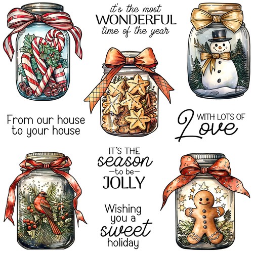 Christmas jar cookie - christmas, candy