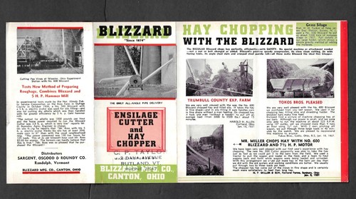C1937 blizzard ensilage - ensilage, cutter