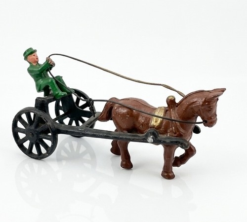 Vintage cast iron horse drawn - cast,