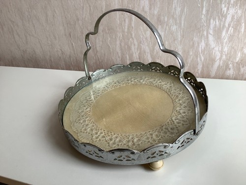 Vintage metal lace glass - .metal,