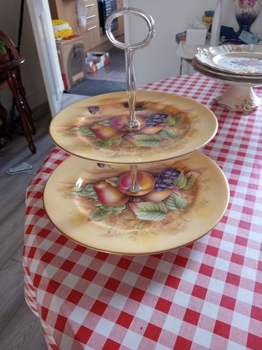 Aynsley orchard gold two tier - two,