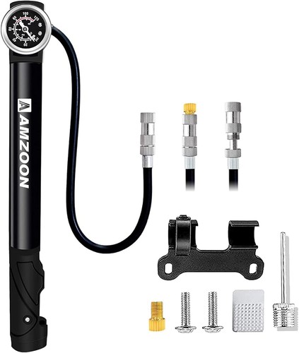 Bike pump with - pump, gauge