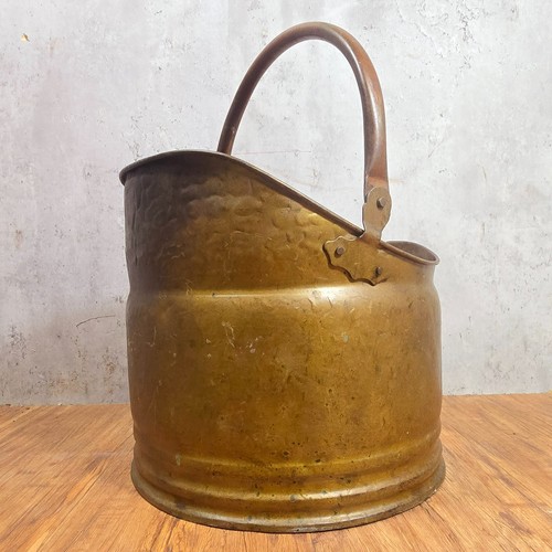 Vintage brass hammered helmet - hammered,