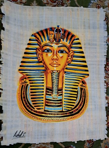 Egyptian hand painted - , papyrus
