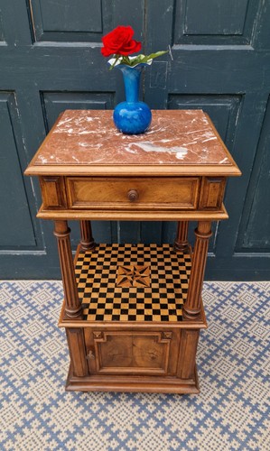 Late victorian walnut marble - walnut,