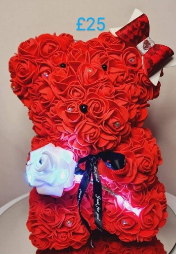 Lovely bear red forever - forever, roses