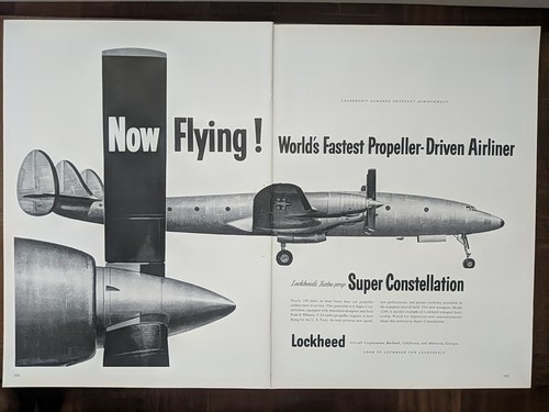 1955 vintage lockheed aircraft - 1955,