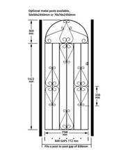 Classic metal scroll tall - metal,