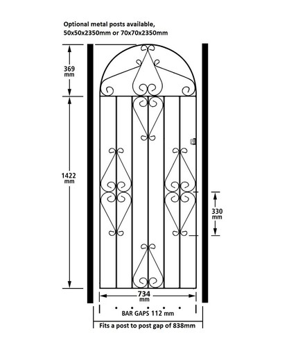 Classic metal scroll tall - classic,