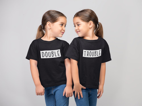 Double trouble kids shirt - trouble,