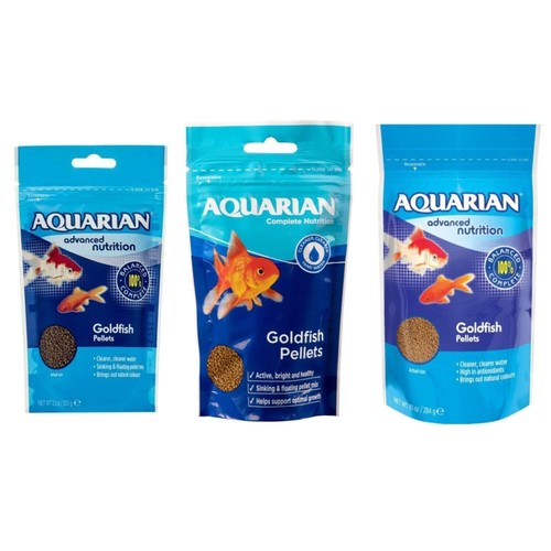 Aquarian goldfish food pellets - aquarian,