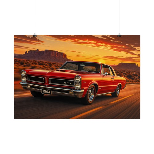 1964 red gto muscle - red,