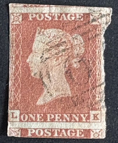 1941 penny red stamp - red, k