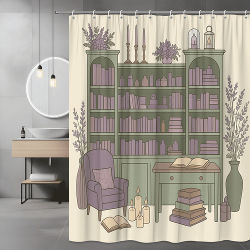 Pastel bookcase shower - pastel,