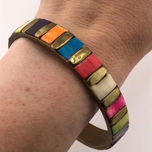Brass bangle bracelet - brass,