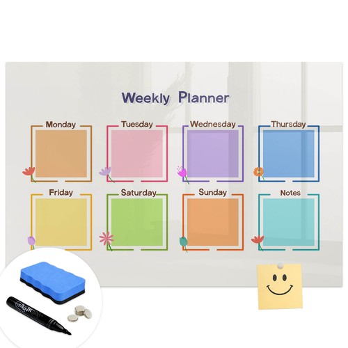 Magnetic glass memo board - memo,