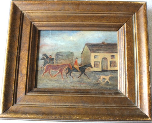 Vintage framed naive folk - vintage, or