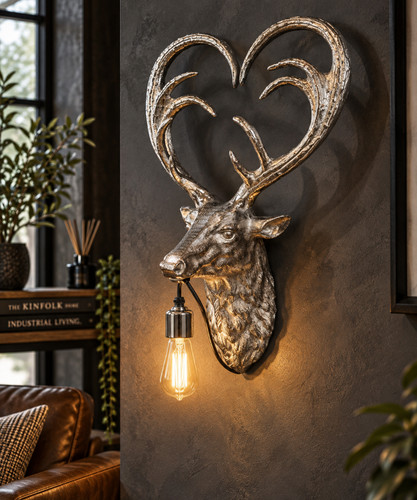 Stag deer trophy - head, wall