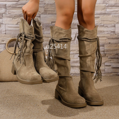 Women western cowboy knee - women,