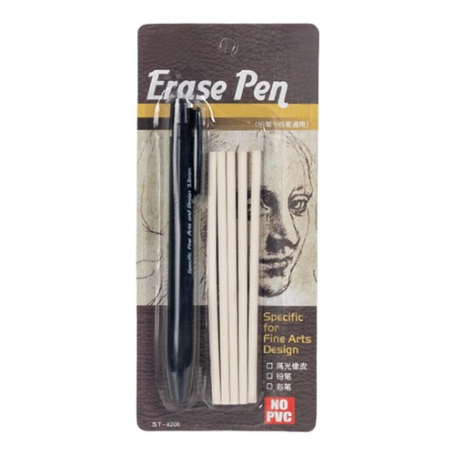 Retractable eraser pen - pen, 3.8mm