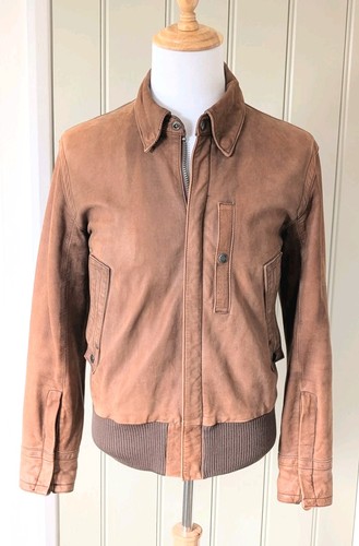 Avirex leather bomber jacket - leather,