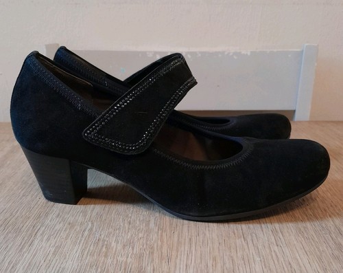 Gabor torby black suede court - gabor,