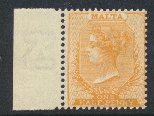Malta 1882 orange yellow - ½d, orange-yellow