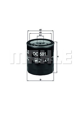 Oil filter for fiat 124 - for, coupe