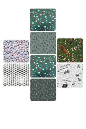Fat quarters assorted golf - quarters,