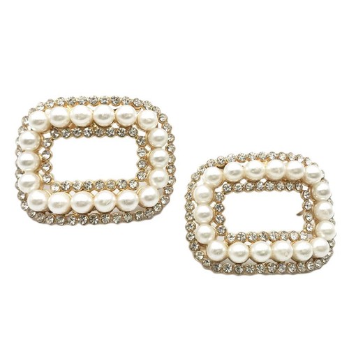 2pcs rhinestone pearl wedding - 2pcs,