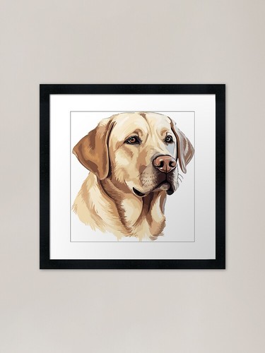 Yellow labrador framed art - framed,