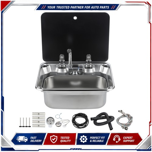 Stainless steel campervan sink - steel,