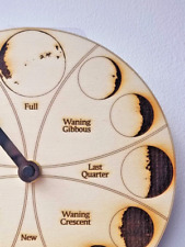 Moon Phase Clock, Venn Style Unique Lunar Clock, Educational or Witchy Gift