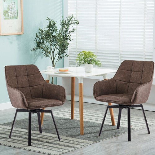Brown dining chairs swivel - brown,
